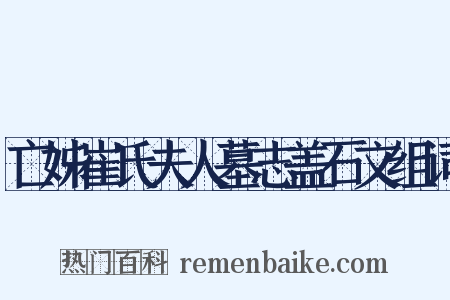 亡姊崔氏夫人墓志盖石文组词是什么意思的图片